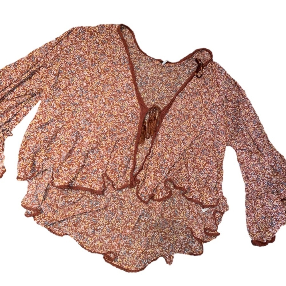 𝅺FREE People Front Tie Kimono